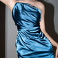 Robe de bal de princesse bustier à volants en satin long, robe de soirée C8117