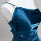 Robe de bal de princesse bustier à volants en satin long, robe de soirée C8117