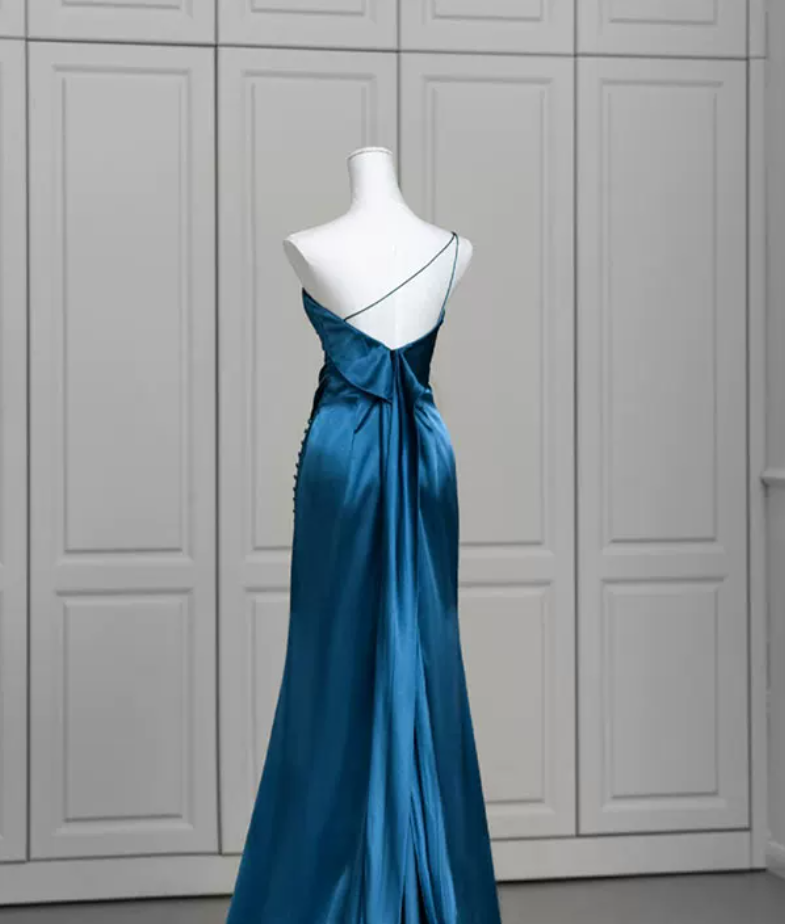 Robe de bal de princesse bustier à volants en satin long, robe de soirée C8117