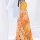 Robe de bal de princesse bustier à volants en satin long, robe de soirée C8117