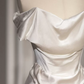 Superbe robe de mariée sirène bustier en satin et tulle, longue et en dentelle, C4563