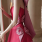 Robe de bal de princesse bustier à volants en satin long, robe de soirée C8117