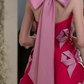 Robe de bal de princesse bustier à volants en satin long, robe de soirée C8117
