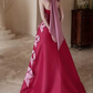 Robe de bal de princesse bustier à volants en satin long, robe de soirée C8117