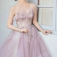 Robe de bal de princesse bustier à volants en satin long, robe de soirée C8117