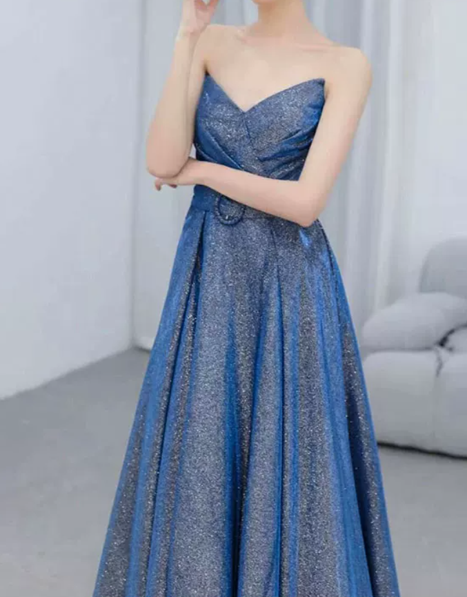 Robe de bal de princesse bustier à volants en satin long, robe de soirée C8117