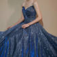 Robe de bal de princesse bustier à volants en satin long, robe de soirée C8117