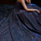 Robe de bal de princesse bustier à volants en satin long, robe de soirée C8117
