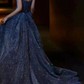 Robe de bal de princesse bustier à volants en satin long, robe de soirée C8117