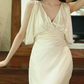 Robe de bal de princesse bustier à volants en satin long, robe de soirée C8117