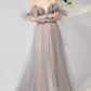Robe de bal de princesse bustier à volants en satin long, robe de soirée C8117
