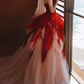 Robe de bal de princesse bustier à volants en satin long, robe de soirée C8117