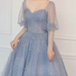 Robe de bal de princesse bustier à volants en satin long, robe de soirée C8117