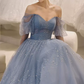 Robe de bal de princesse bustier à volants en satin long, robe de soirée C8117