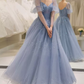 Robe de bal de princesse bustier à volants en satin long, robe de soirée C8117
