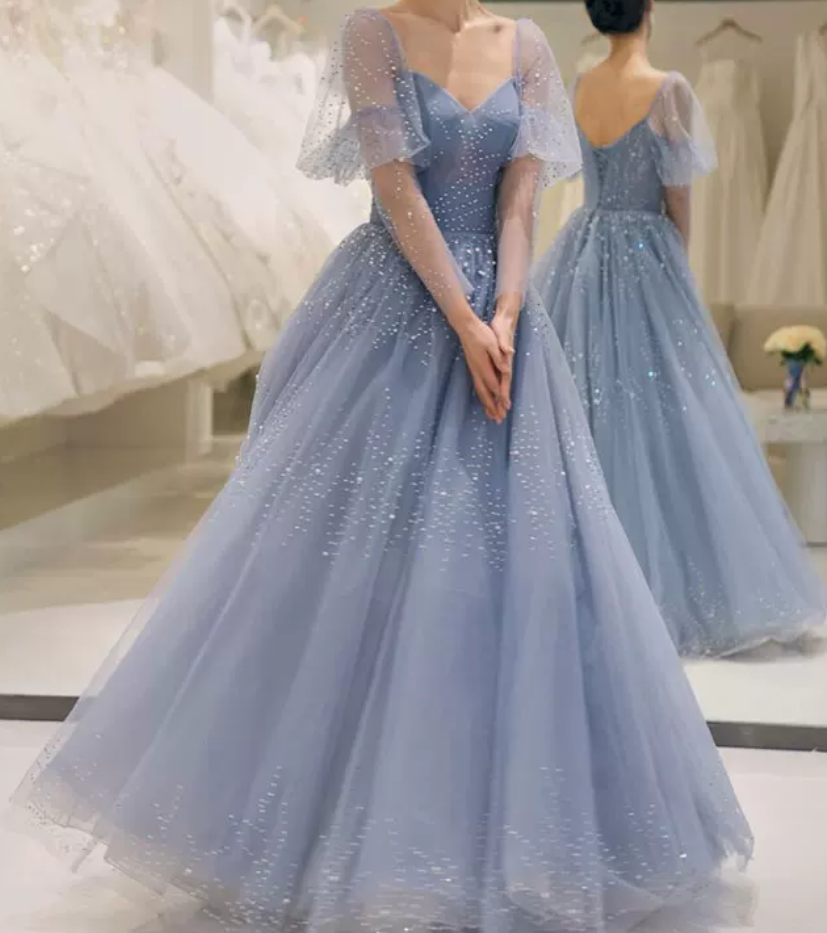 Robe de bal de princesse bustier à volants en satin long, robe de soirée C8117