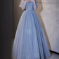 Robe de bal de princesse bustier à volants en satin long, robe de soirée C8117