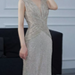 Robe de bal de princesse bustier à volants en satin long, robe de soirée C8117