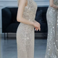 Robe de bal de princesse bustier à volants en satin long, robe de soirée C8117