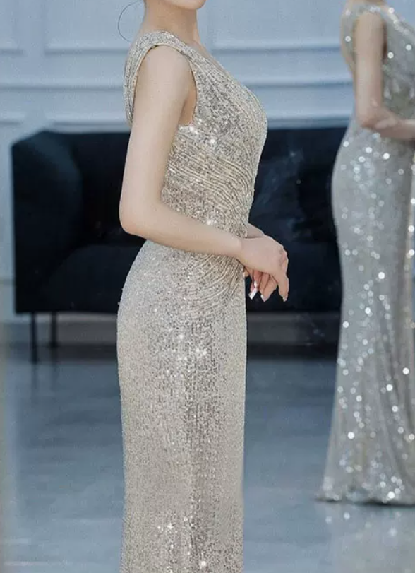 Robe de bal de princesse bustier à volants en satin long, robe de soirée C8117