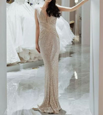 Robe de bal de princesse bustier à volants en satin long, robe de soirée C8117