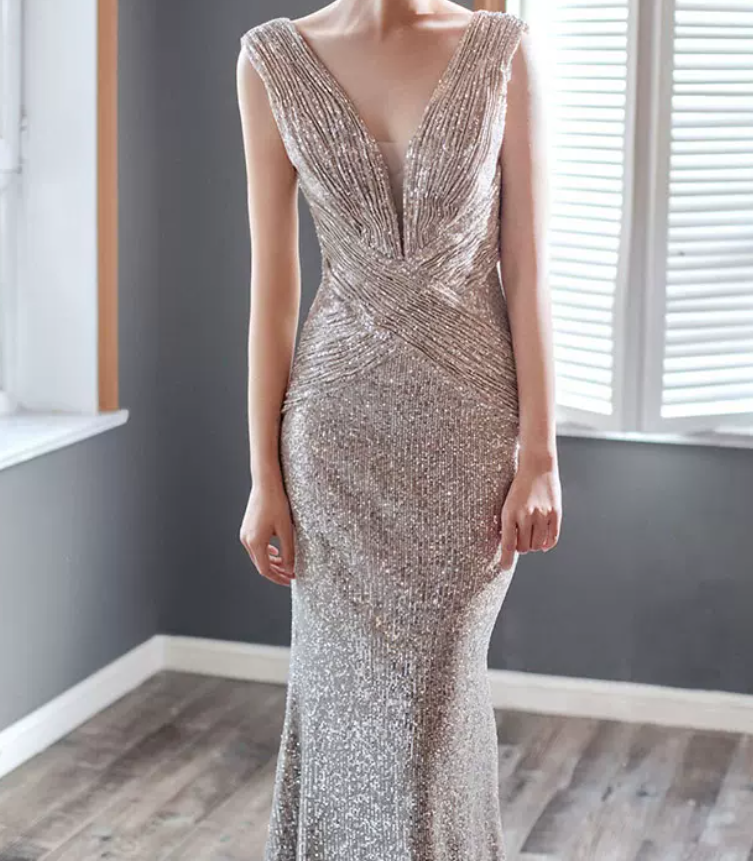 Robe de bal de princesse bustier à volants en satin long, robe de soirée C8117