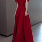 Robe de bal de princesse bustier à volants en satin long, robe de soirée C8117
