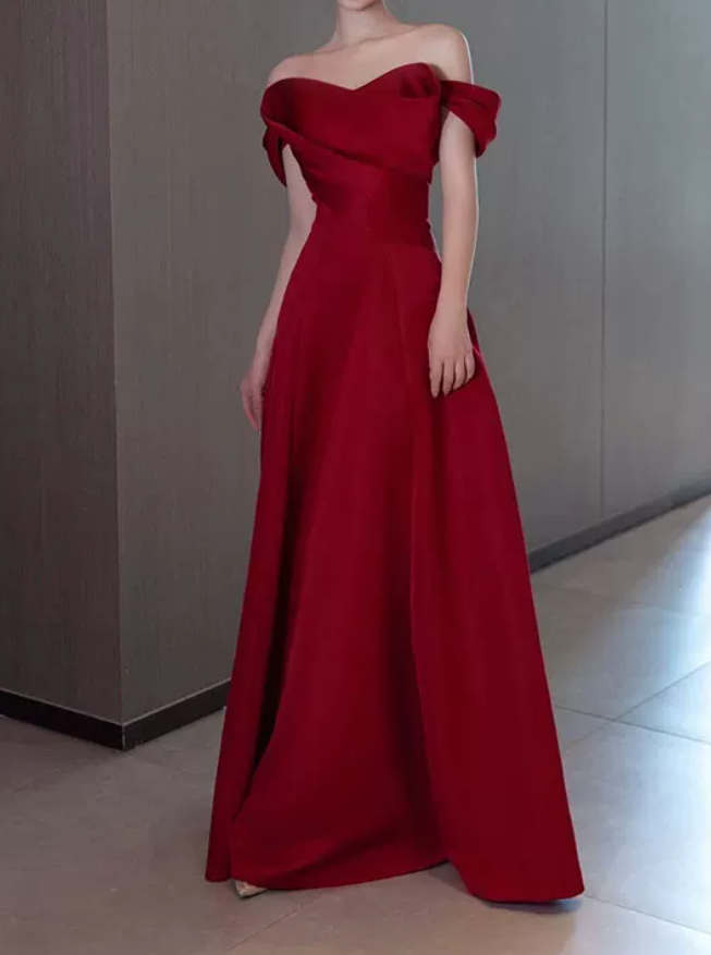 Robe de bal de princesse bustier à volants en satin long, robe de soirée C8117
