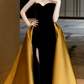 Robe de bal de princesse bustier à volants en satin long, robe de soirée C8117