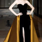 Robe de bal de princesse bustier à volants en satin long, robe de soirée C8117