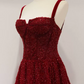 Robe de bal de princesse bustier à volants en satin long, robe de soirée C8117