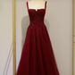 Robe de bal de princesse bustier à volants en satin long, robe de soirée C8117