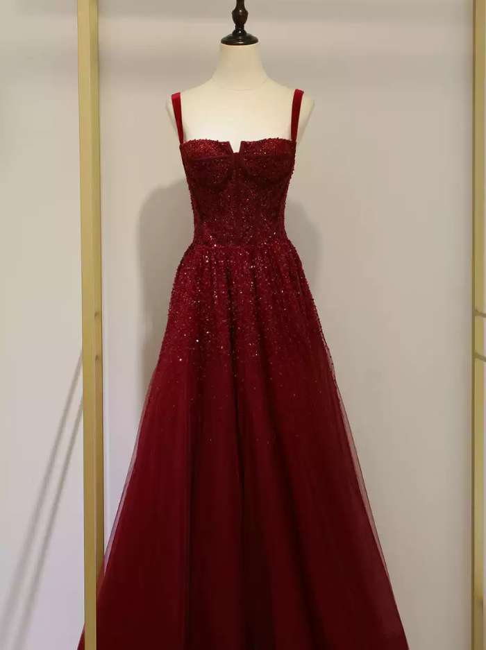 Robe de bal de princesse bustier à volants en satin long, robe de soirée C8117