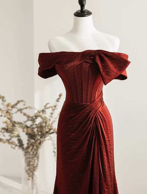 Robe de bal de princesse bustier à volants en satin long, robe de soirée C8117
