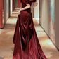 Robe de bal de princesse bustier à volants en satin long, robe de soirée C8117