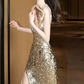 Robe de bal de princesse bustier à volants en satin long, robe de soirée C8117