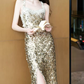 Robe de bal de princesse bustier à volants en satin long, robe de soirée C8117
