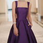 Robe de bal de princesse bustier à volants en satin long, robe de soirée C8117