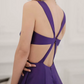 Robe de bal de princesse bustier à volants en satin long, robe de soirée C8117