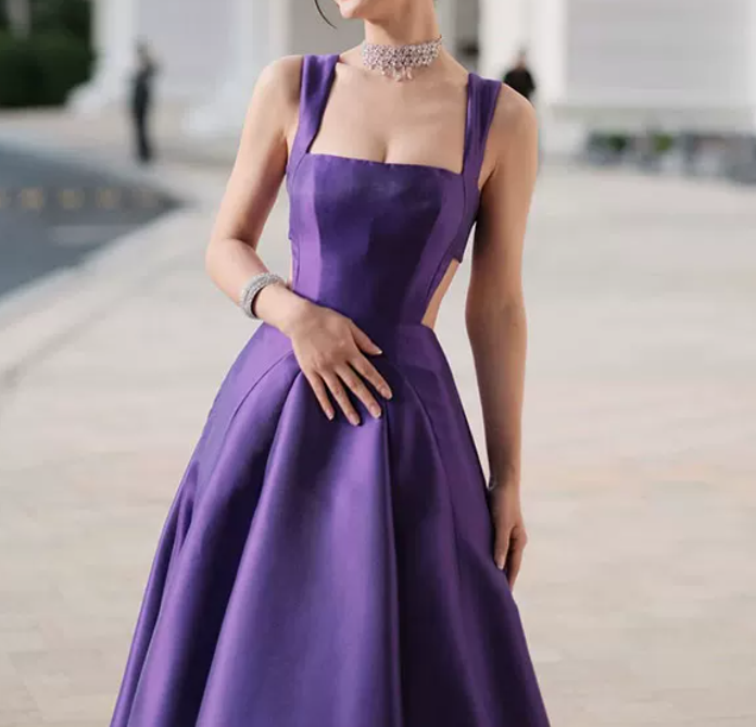 Robe de bal de princesse bustier à volants en satin long, robe de soirée C8117