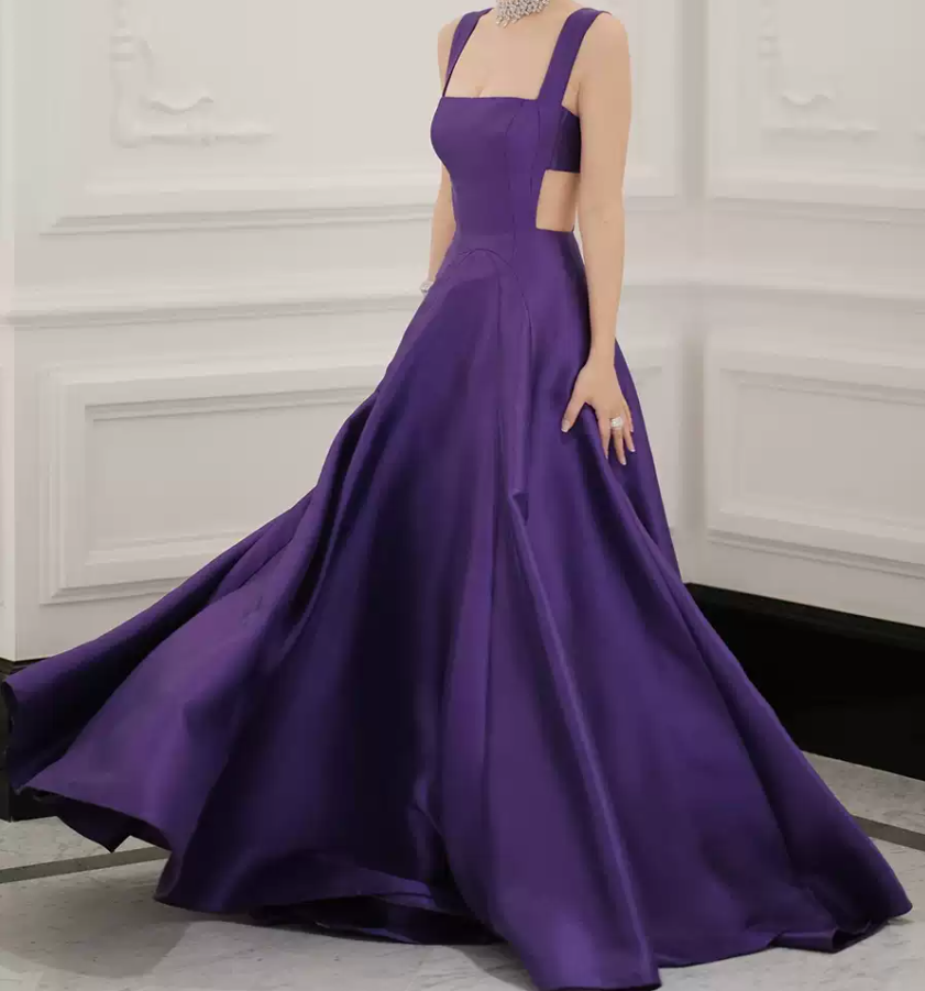 Robe de bal de princesse bustier à volants en satin long, robe de soirée C8117