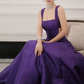 Robe de bal de princesse bustier à volants en satin long, robe de soirée C8117