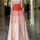 Robe de bal de princesse bustier à volants en satin long, robe de soirée C8117