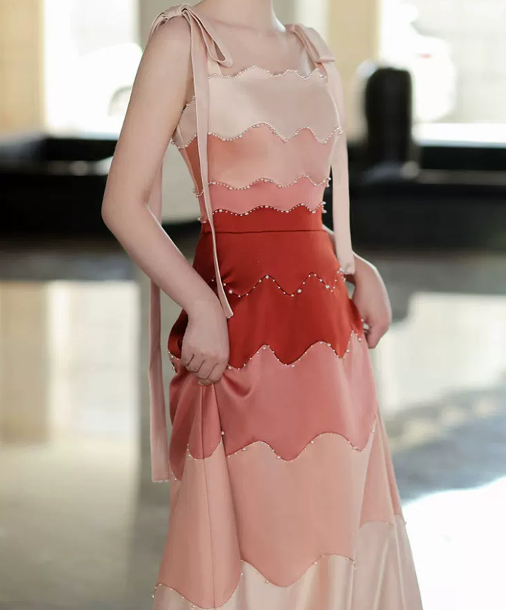 Robe de bal de princesse bustier à volants en satin long, robe de soirée C8117