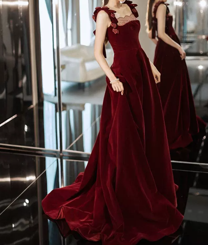 Robe de bal de princesse bustier à volants en satin long, robe de soirée C8117