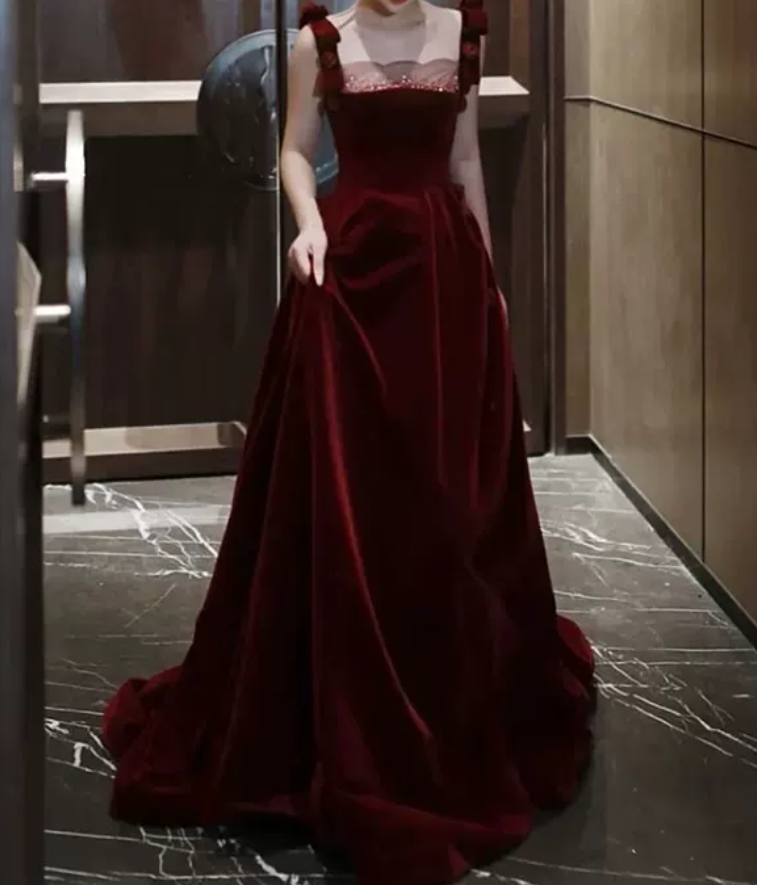 Robe de bal de princesse bustier à volants en satin long, robe de soirée C8117