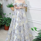 Robe de bal de princesse bustier à volants en satin long, robe de soirée C8117