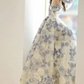Robe de bal de princesse bustier à volants en satin long, robe de soirée C8117