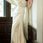 Graceful Halter Neck Lace Wedding Dresses Satin A-Line Bridal Dress C8893