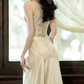 Graceful Halter Neck Lace Wedding Dresses Satin A-Line Bridal Dress C8893